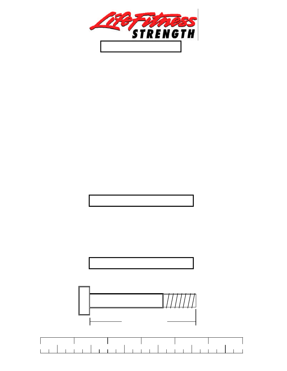 Tools required for assembly, Bolt length ruler | Life Fitness Lat Pulldown/Low Row 8210 User Manual | Page 2 / 16