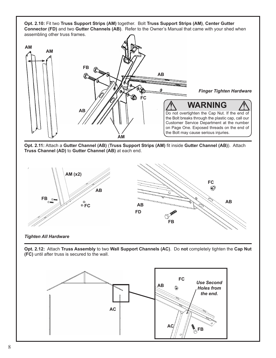 Warning | Lifetime 125 User Manual | Page 8 / 11