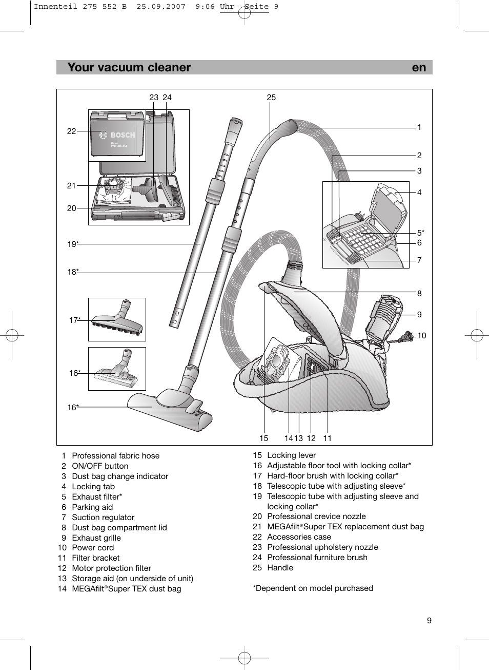 En your vacuum cleaner en | Bosch BSG8PRO1 User Manual | Page 14 / 157