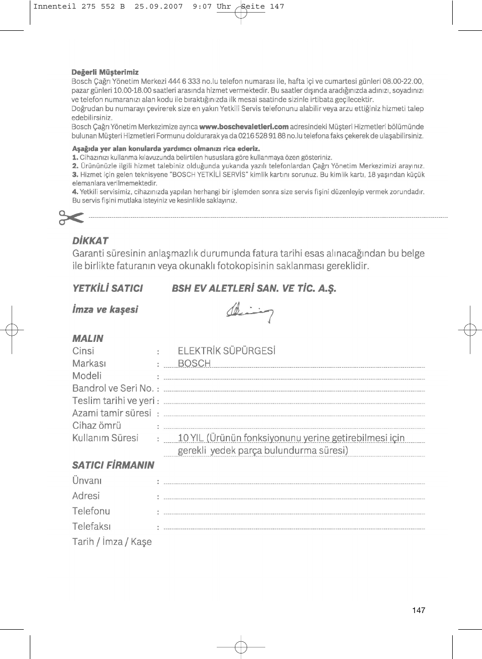 Bosch BSG8PRO1 User Manual | Page 152 / 157