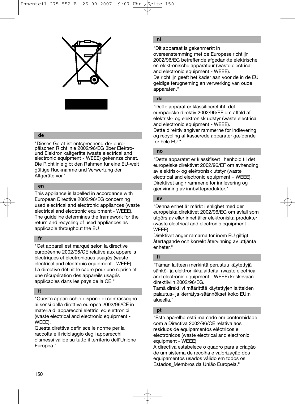 Bosch BSG8PRO1 User Manual | Page 155 / 157