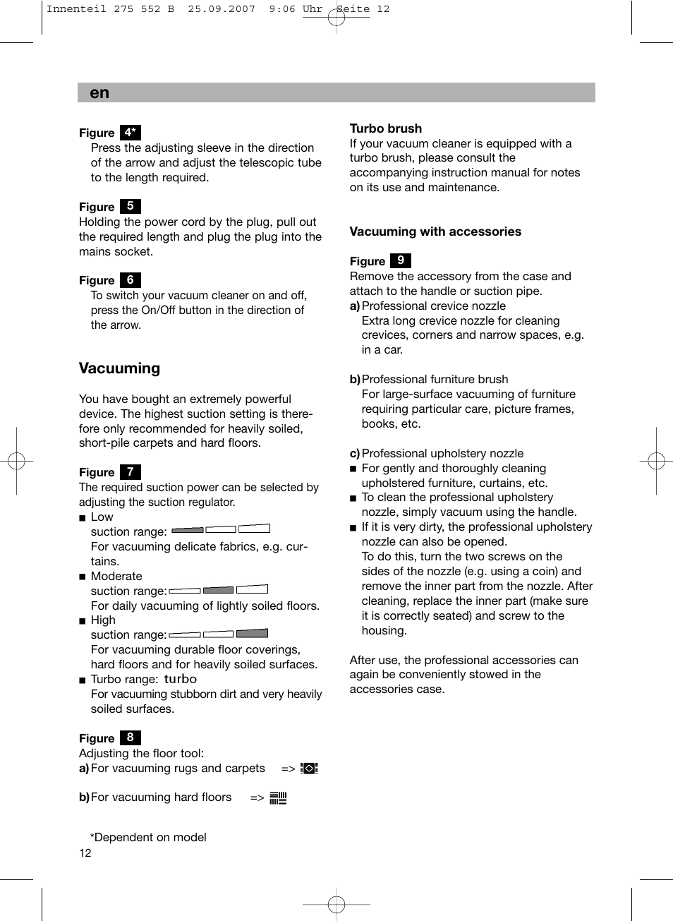 Vacuuming | Bosch BSG8PRO1 User Manual | Page 17 / 157