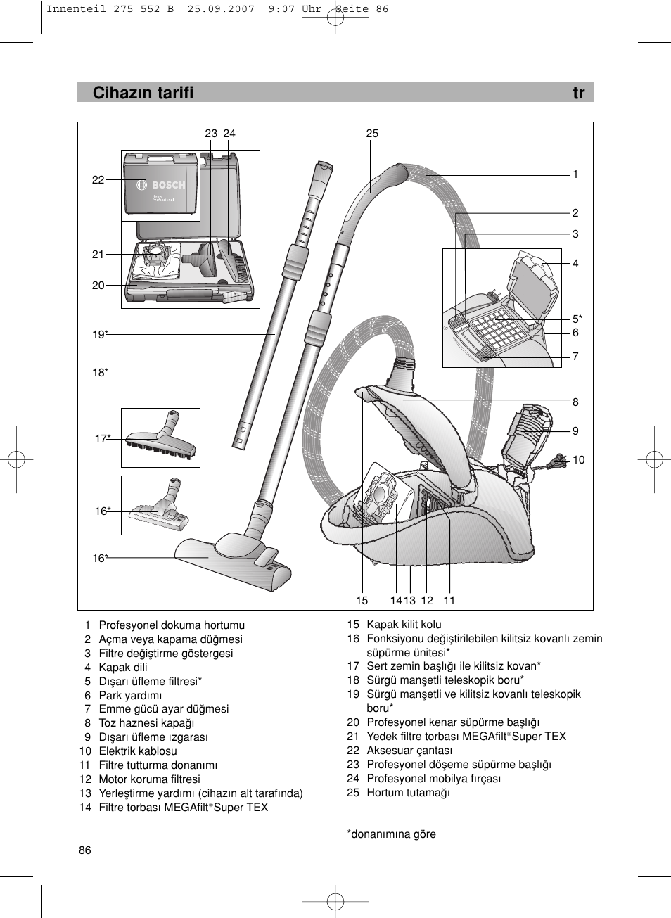 De tr cihaz∂n tarifi tr | Bosch BSG8PRO1 User Manual | Page 91 / 157