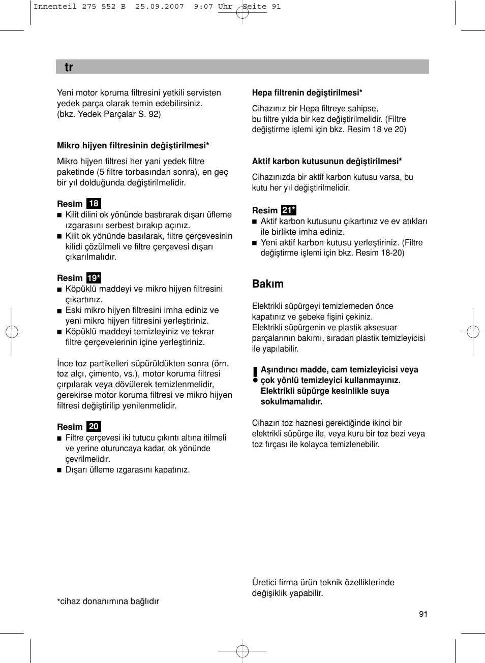 Bak∂m | Bosch BSG8PRO1 User Manual | Page 96 / 157