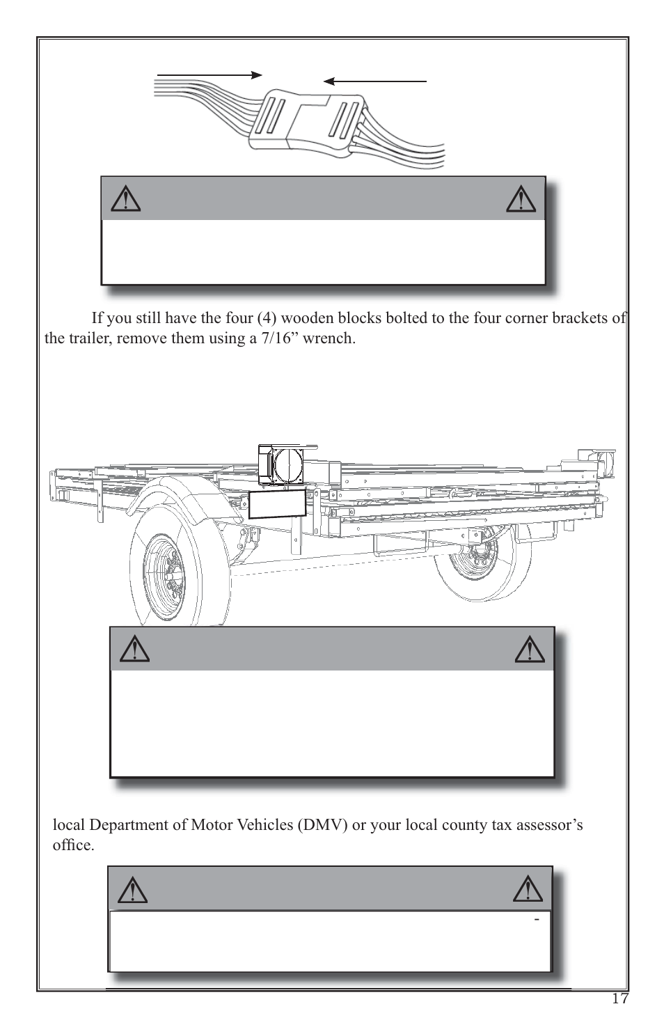 Warning, Connecting temporary license plate | Lifetime 65004 User Manual | Page 17 / 76
