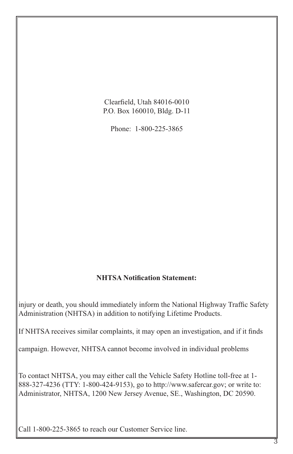 Lifetime 65004 User Manual | Page 3 / 76