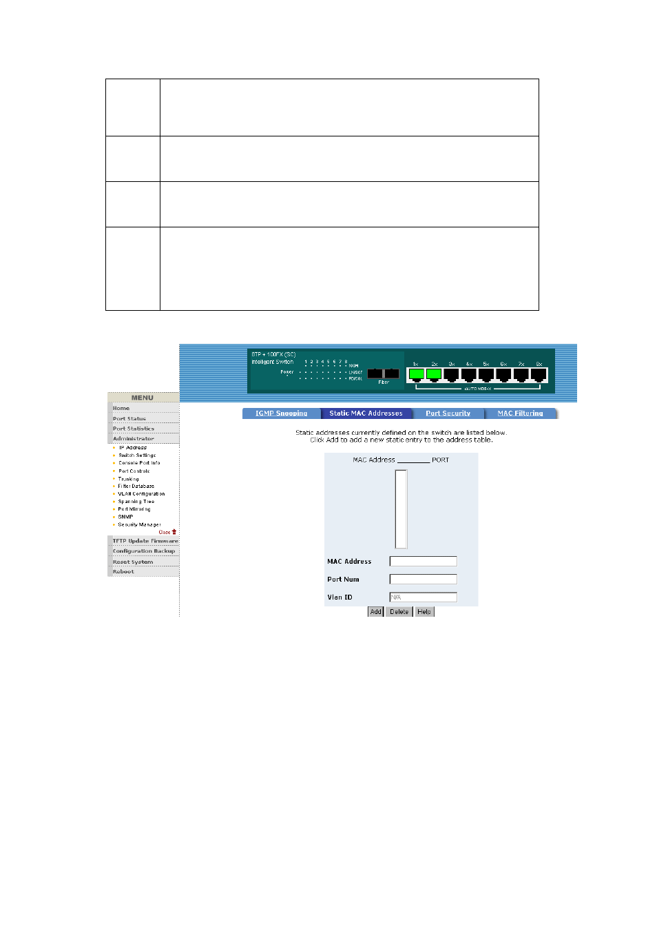 4-6-2. static mac address | Lobos Tech LB-FEA800M User Manual | Page 68 / 85