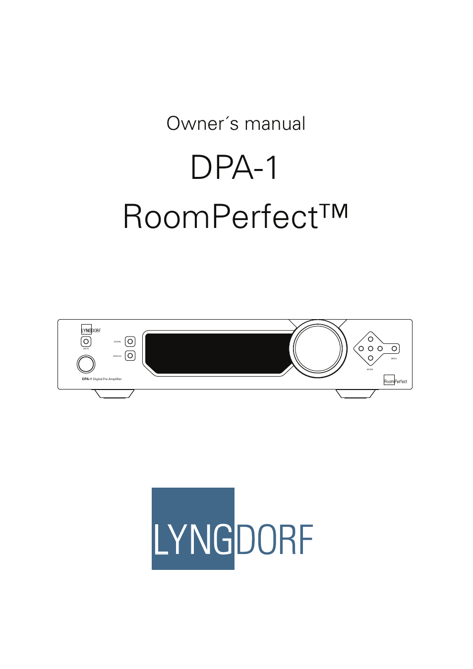 Lyngdorf Audio DPA-1 User Manual | 40 pages