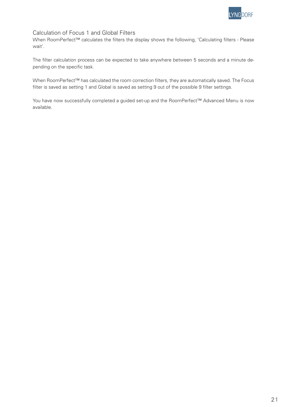 Lyngdorf Audio DPA-1 User Manual | Page 21 / 40