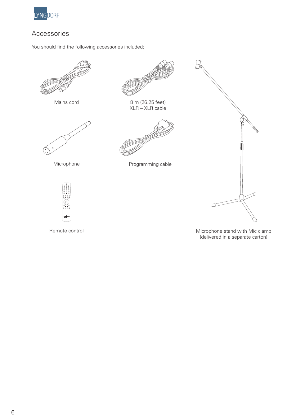 Accessories | Lyngdorf Audio DPA-1 User Manual | Page 6 / 40