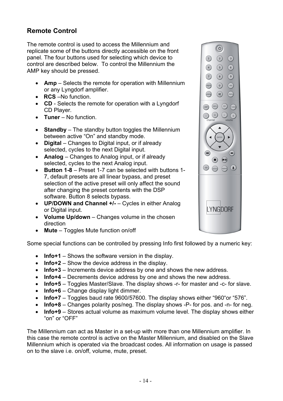 Lyngdorf Audio MkIV User Manual | Page 14 / 20
