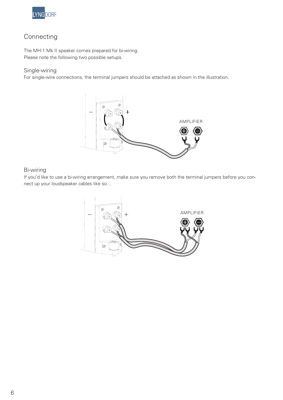 Connecting | Lyngdorf Audio Mk II User Manual | Page 6 / 8