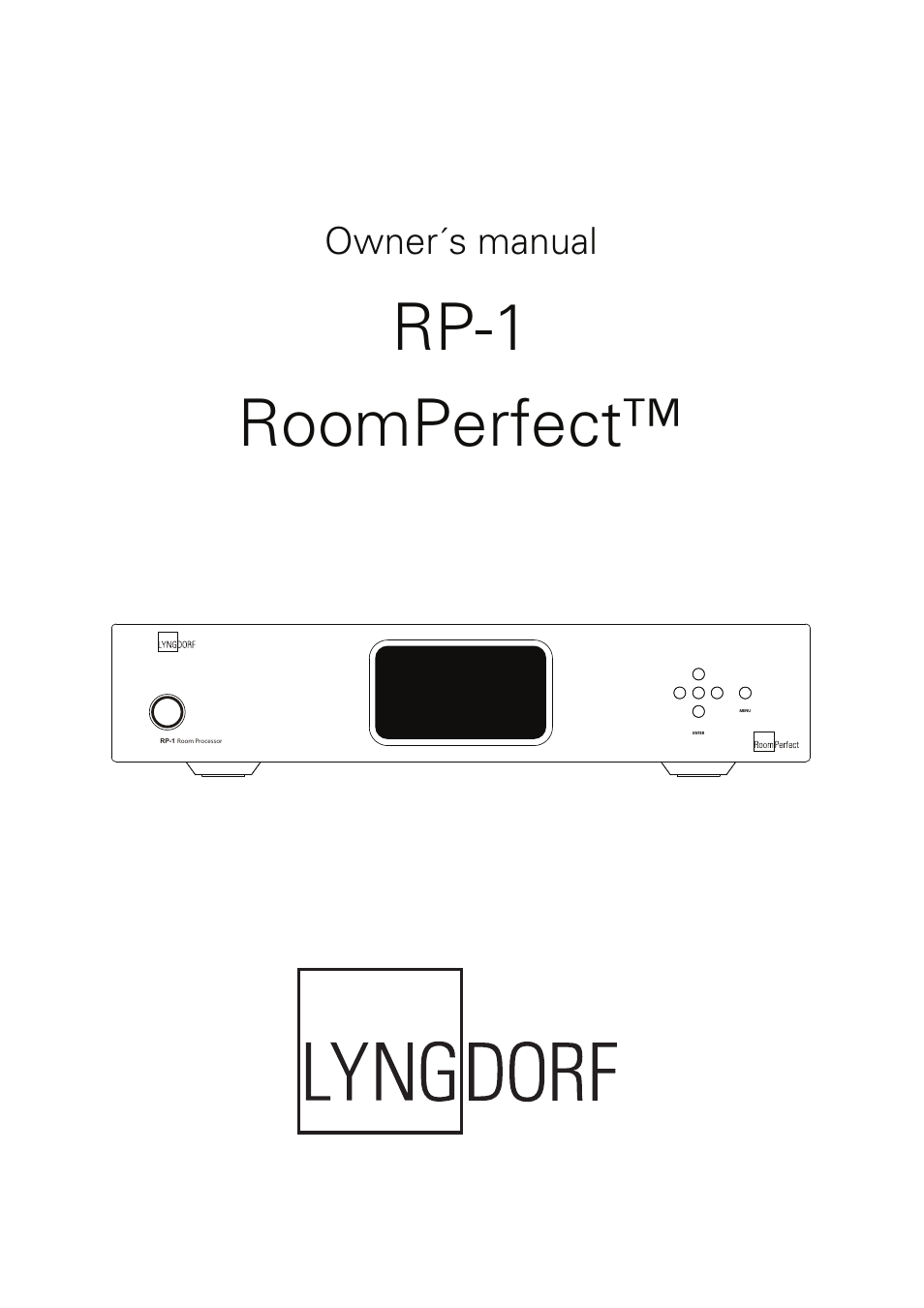 Lyngdorf Audio RoomPerfect RP-1 User Manual | 40 pages