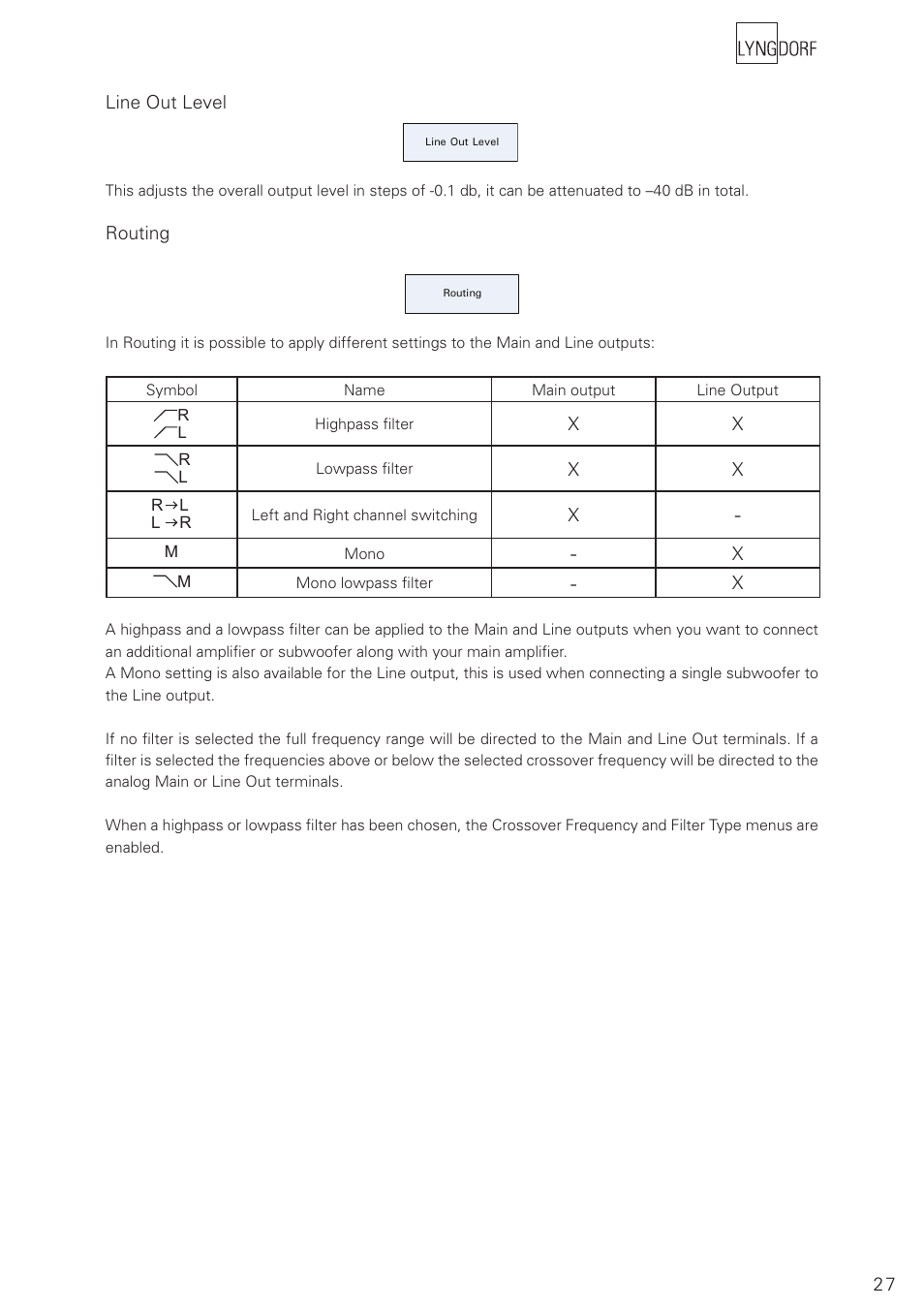 Lyngdorf Audio RoomPerfect RP-1 User Manual | Page 27 / 40