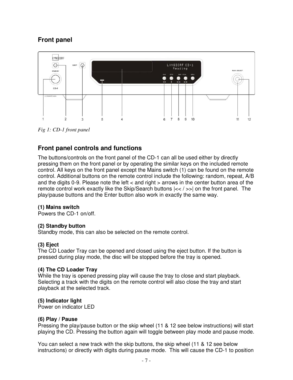 Lyngdorf Audio CD-1 User Manual | Page 7 / 21