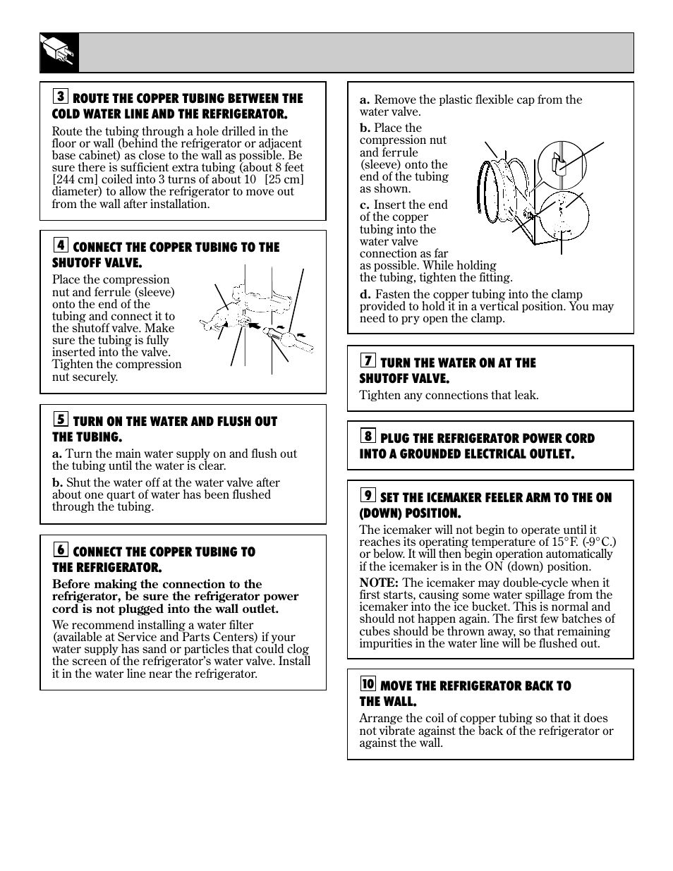 20 water line installation instructions | LivinBox Storage Products Co. 24 User Manual | Page 20 / 92