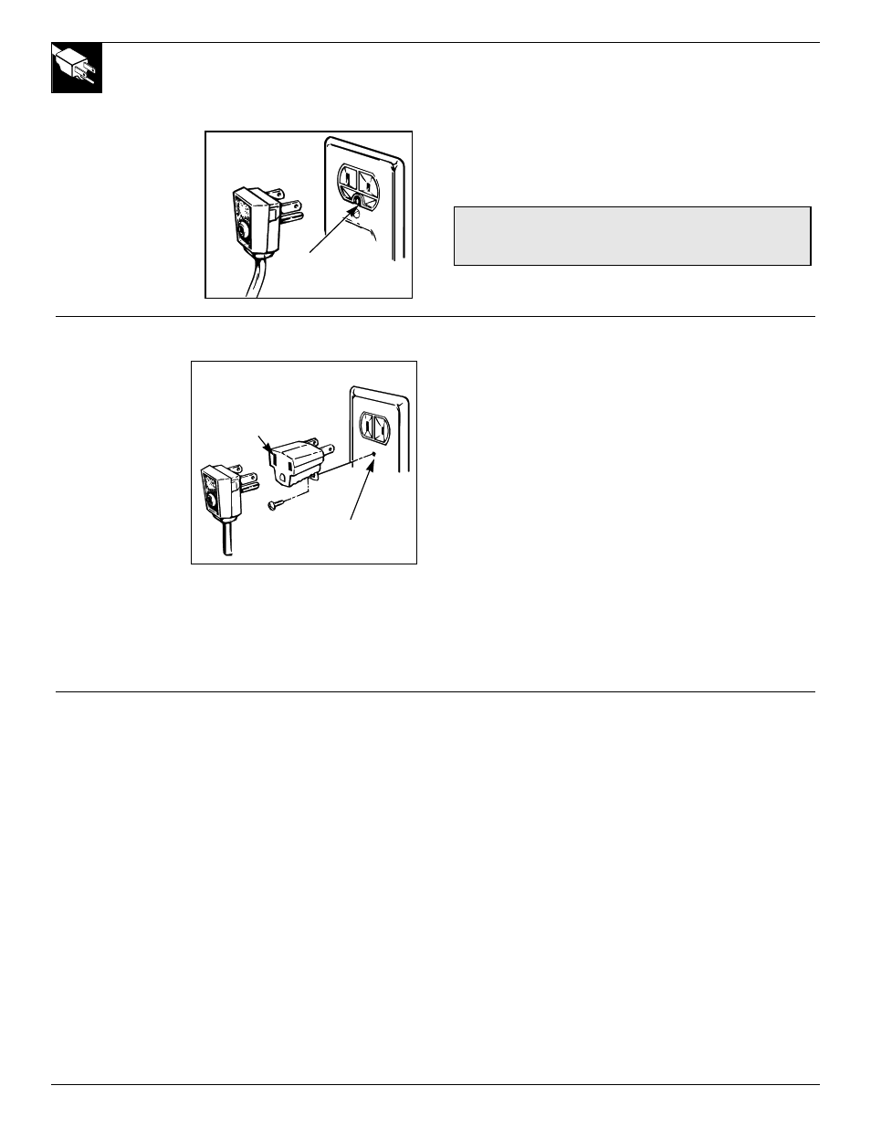 Installation, Adaptateur, Cordons prolongateurs | Mise à la terre, Spécifications électriques | LivinBox Storage Products Co. 24 User Manual | Page 48 / 92