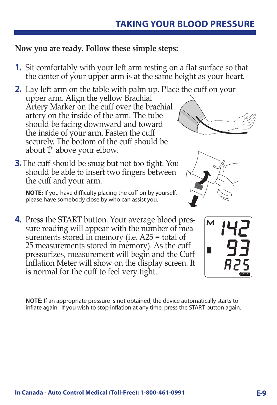 Taking your blood pressure | LifeSource UA-789 User Manual | Page 13 / 27