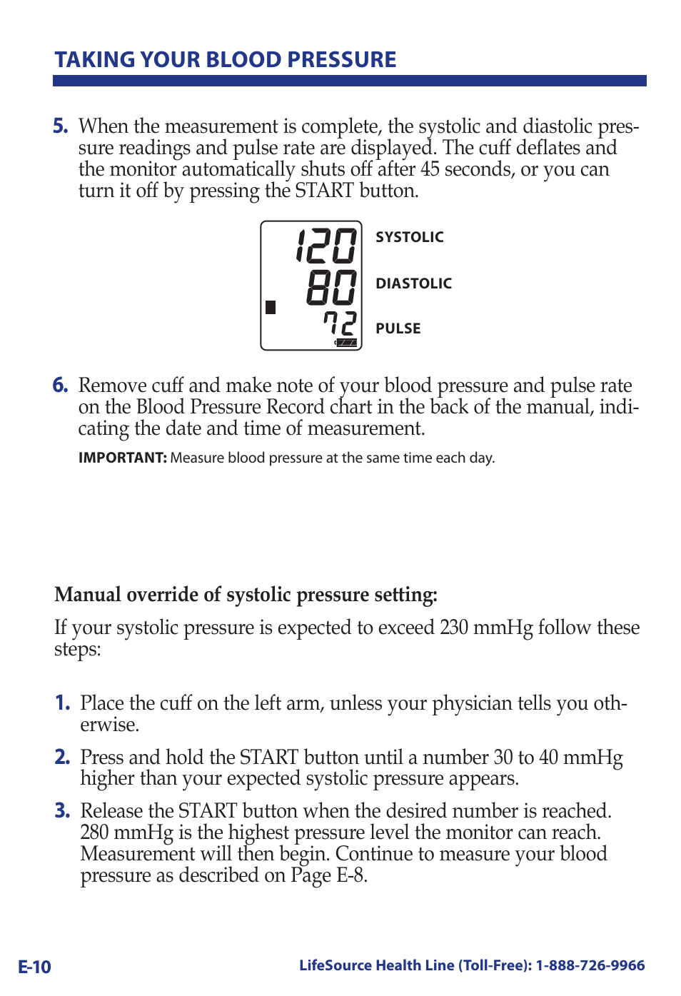Taking your blood pressure 5 | LifeSource UA-789 User Manual | Page 14 / 27