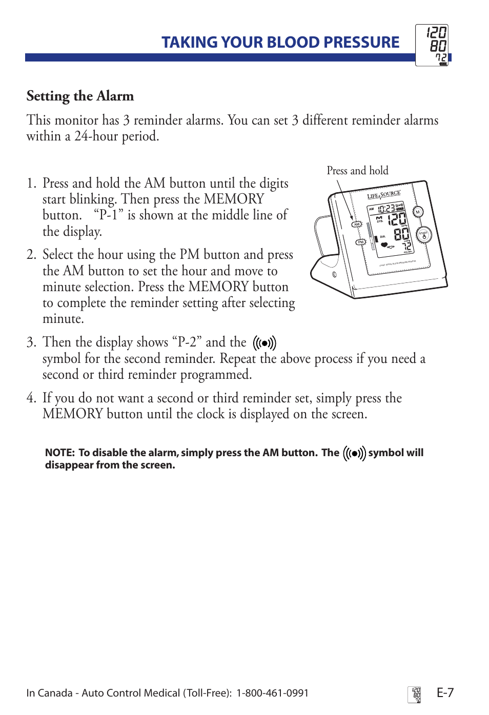 Taking your blood pressure | LifeSource UA-853 User Manual | Page 10 / 26