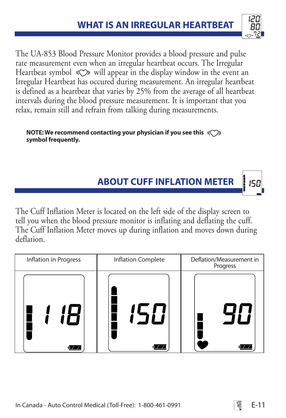 Err cuf p-3 | LifeSource UA-853 User Manual | Page 14 / 26
