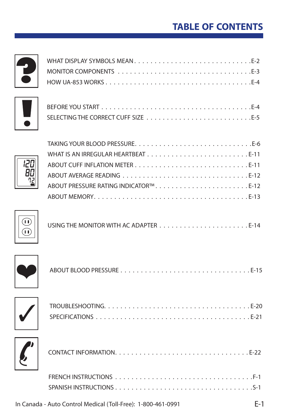 LifeSource UA-853 User Manual | Page 4 / 26