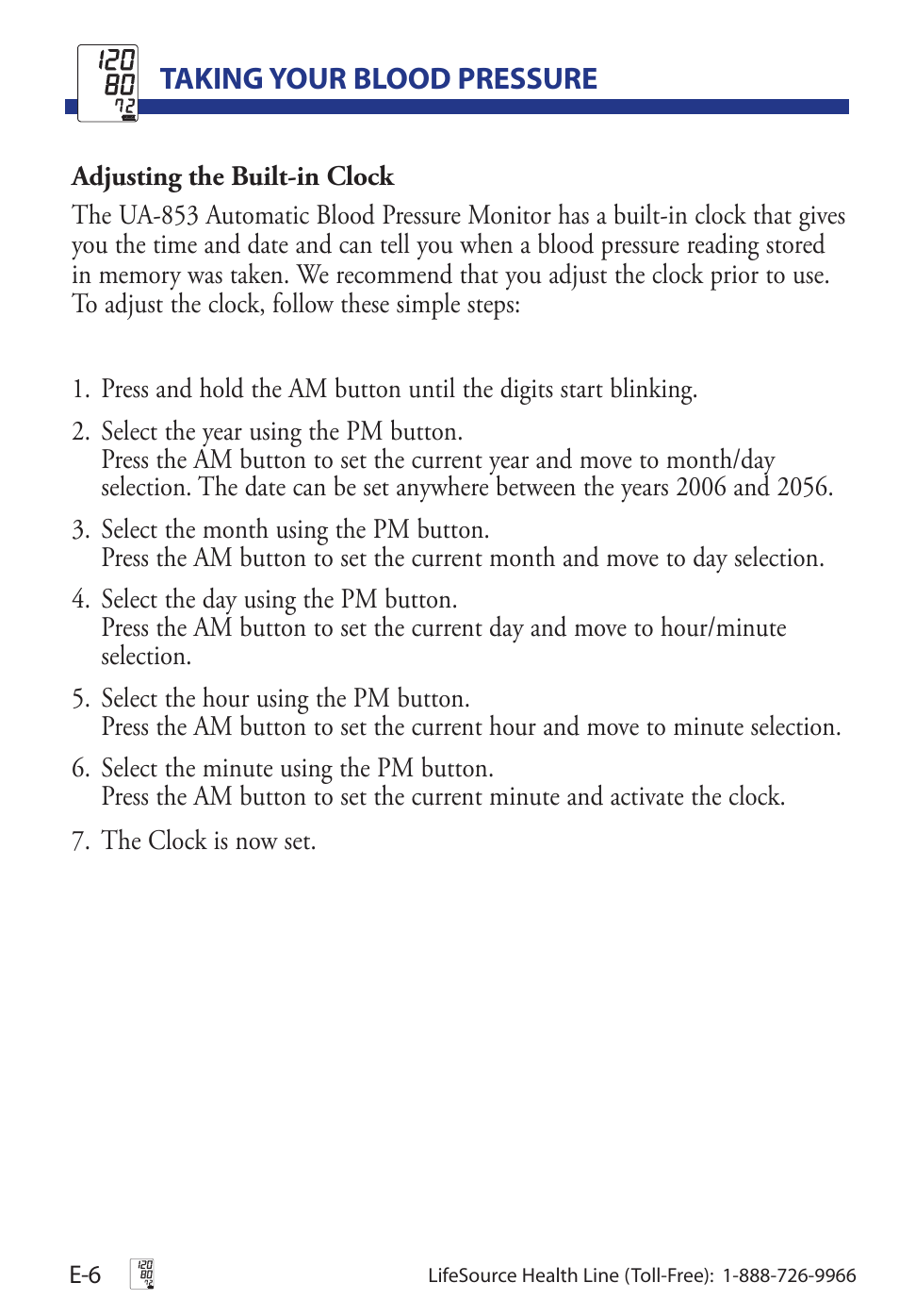 LifeSource UA-853 User Manual | Page 9 / 26