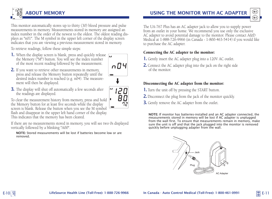 LifeSource UA-767 Plus User Manual | Page 8 / 13