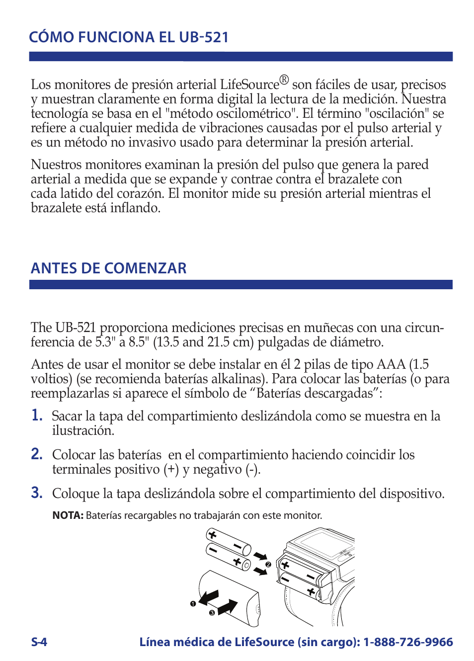 LifeSource Bilingual Instruction Guide UB-521 User Manual | Page 30 / 48