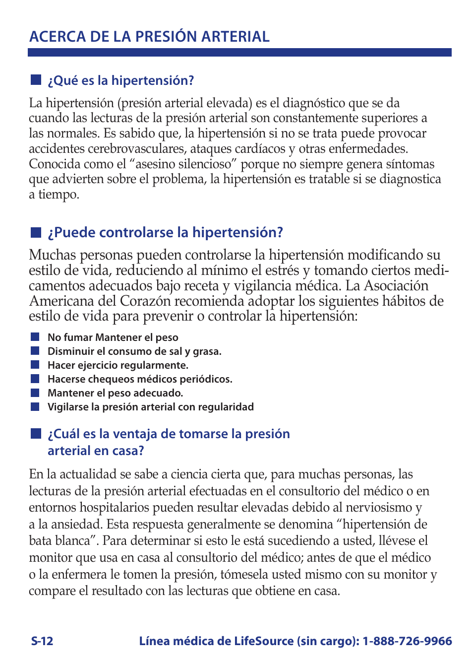 Acerca de la presión arterial | LifeSource Bilingual Instruction Guide UB-521 User Manual | Page 38 / 48