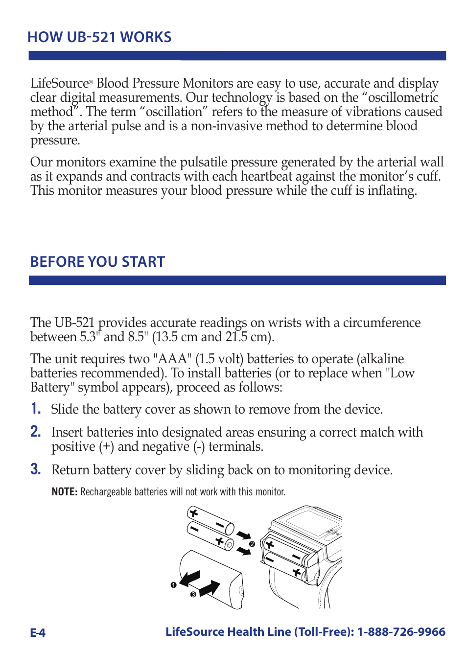 How ub-521 works before you start | LifeSource Bilingual Instruction Guide UB-521 User Manual | Page 8 / 48