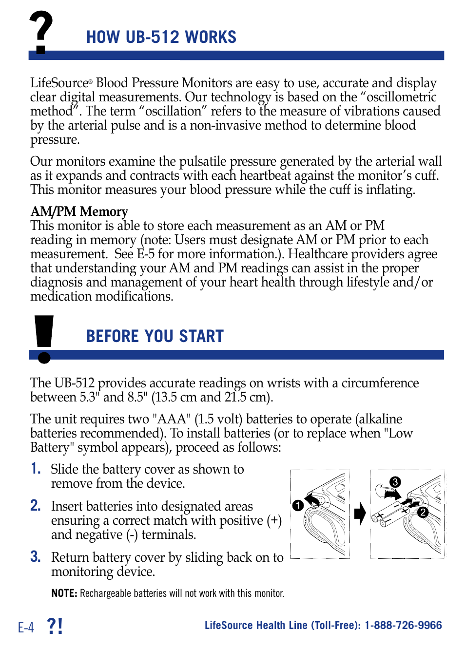 LifeSource ADVANCE MEMORY WRIST UB512 User Manual | Page 7 / 22