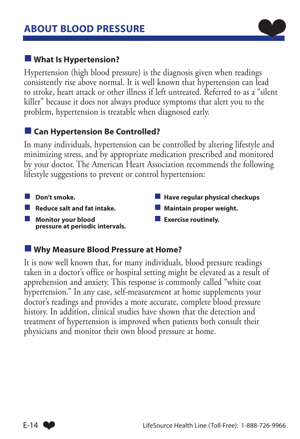 About blood pressure | LifeSource Life Source Blood Pressure Monitor UA-851 User Manual | Page 18 / 52