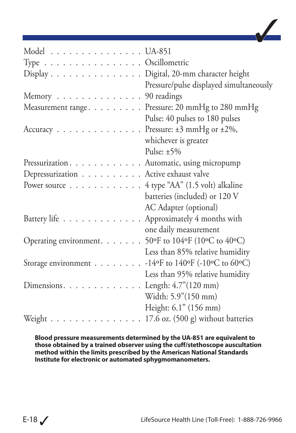 LifeSource Life Source Blood Pressure Monitor UA-851 User Manual | Page 22 / 52