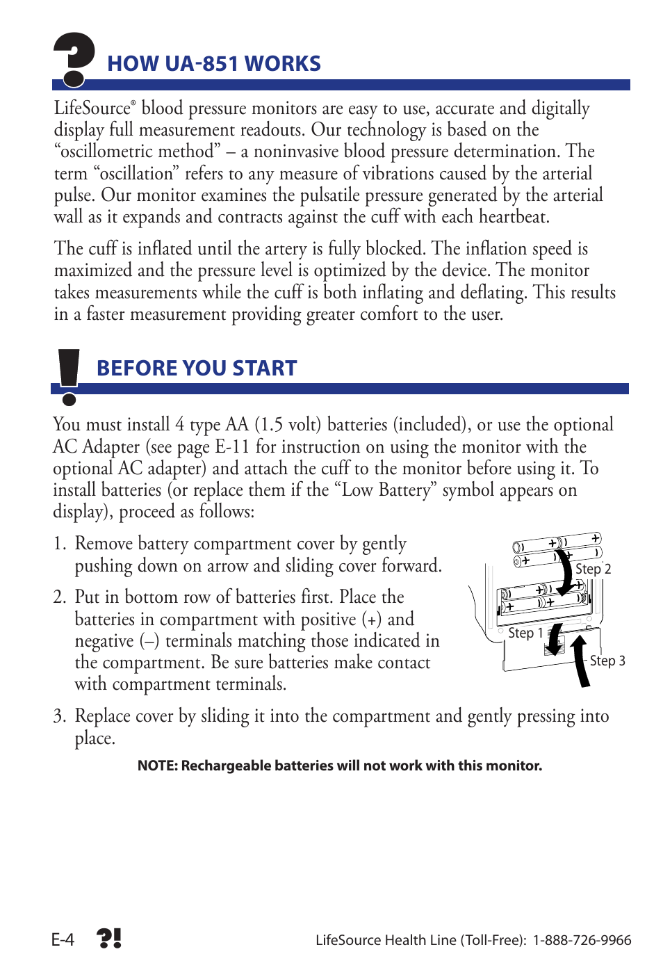 LifeSource Life Source Blood Pressure Monitor UA-851 User Manual | Page 8 / 52
