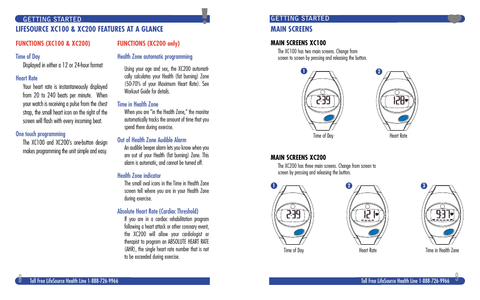 LifeSource XC100 User Manual | Page 5 / 11