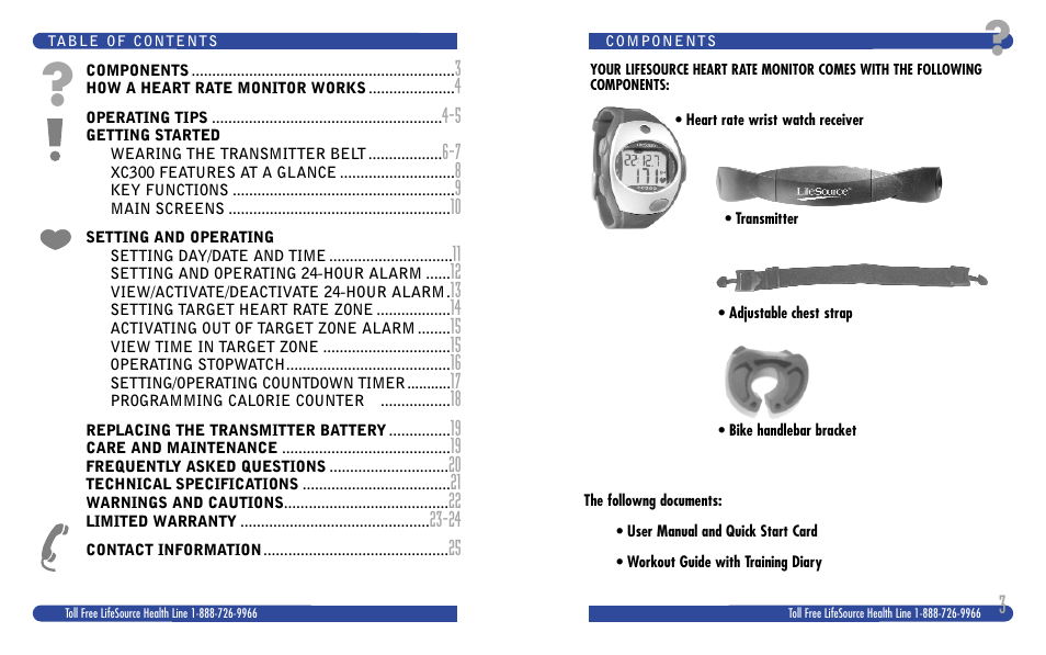 LifeSource XC 300 User Manual | Page 2 / 13