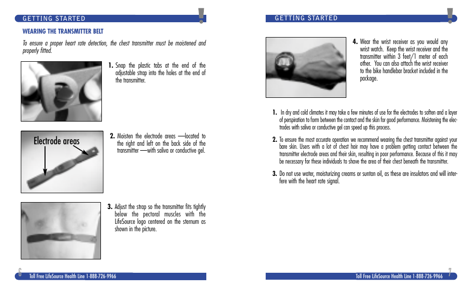 Electrode areas | LifeSource XC 300 User Manual | Page 4 / 13