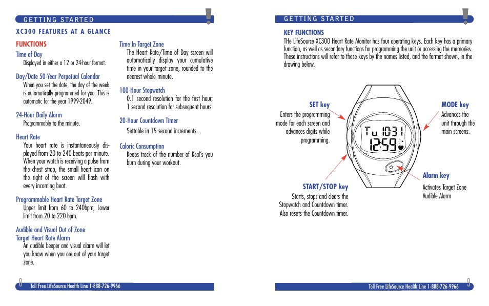 LifeSource XC 300 User Manual | Page 5 / 13