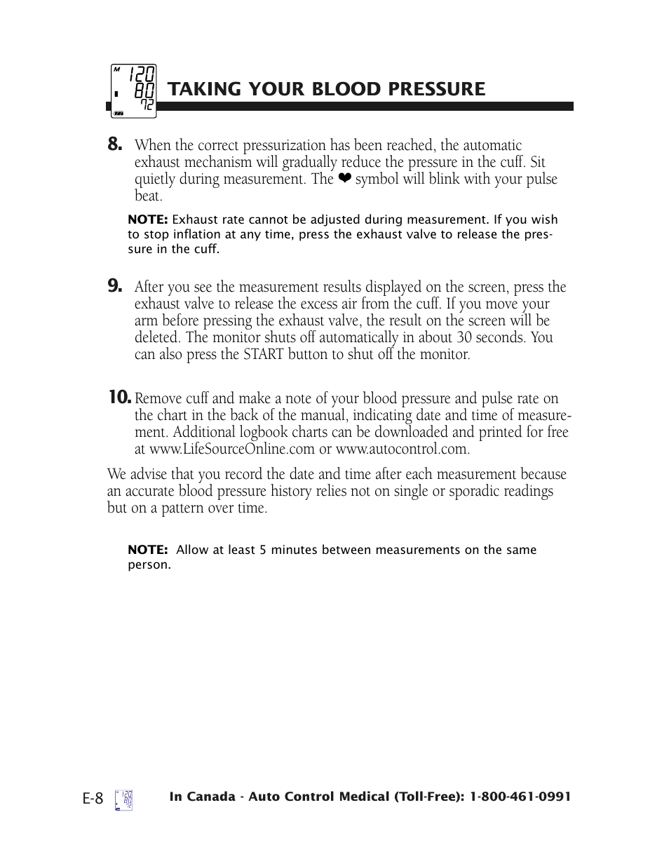 LifeSource UA-705 User Manual | Page 12 / 14