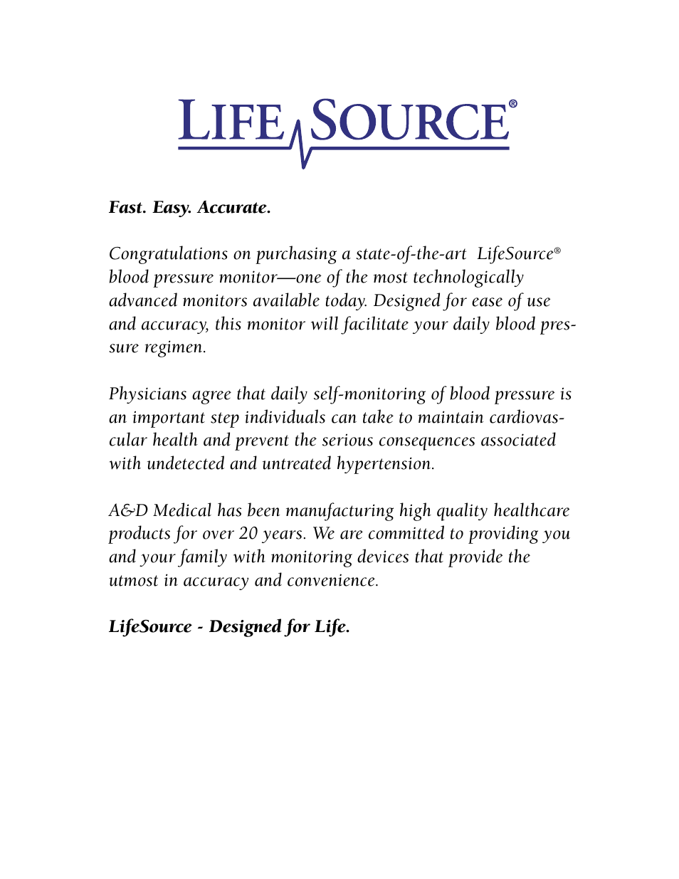 LifeSource UA-705 User Manual | Page 4 / 14