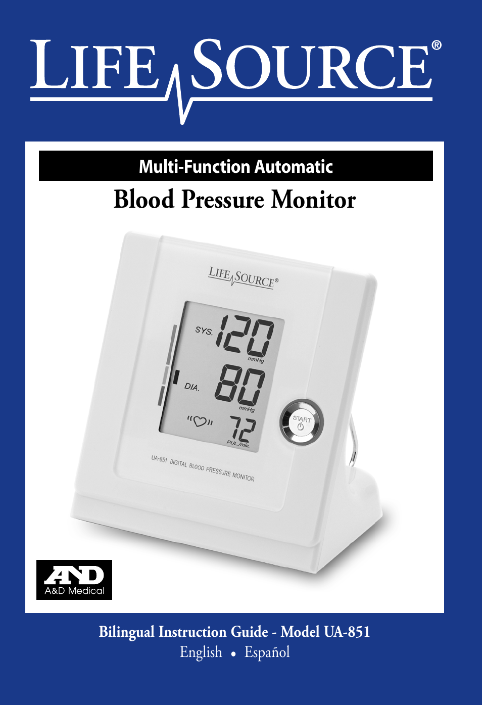 LifeSource UA-851 User Manual | 27 pages