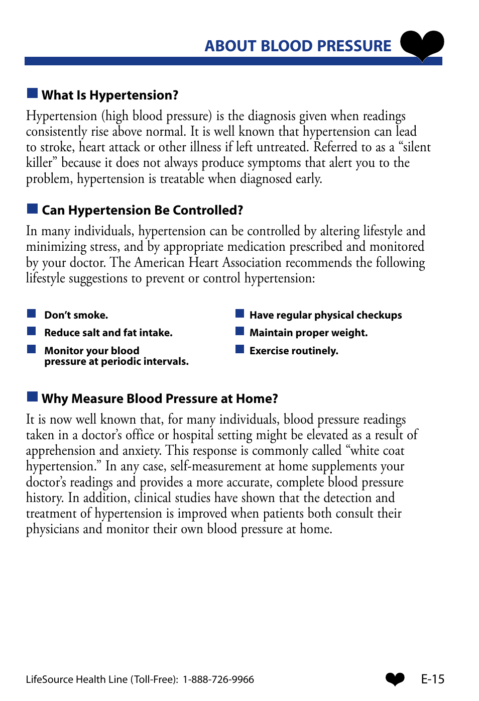 About blood pressure | LifeSource UA-851 User Manual | Page 18 / 27