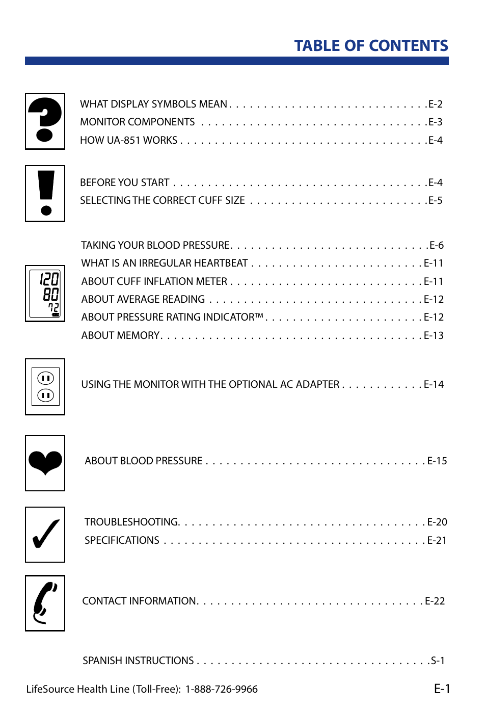 LifeSource UA-851 User Manual | Page 4 / 27