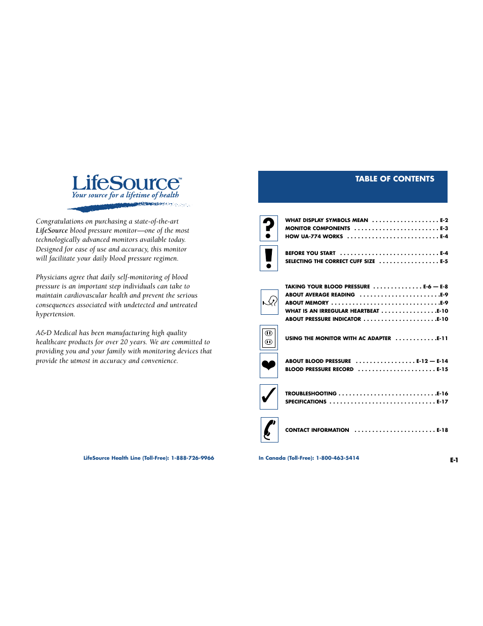 LifeSource UA-774 User Manual | Page 2 / 11