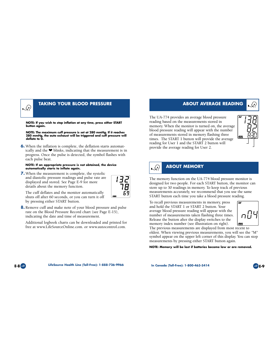 LifeSource UA-774 User Manual | Page 6 / 11