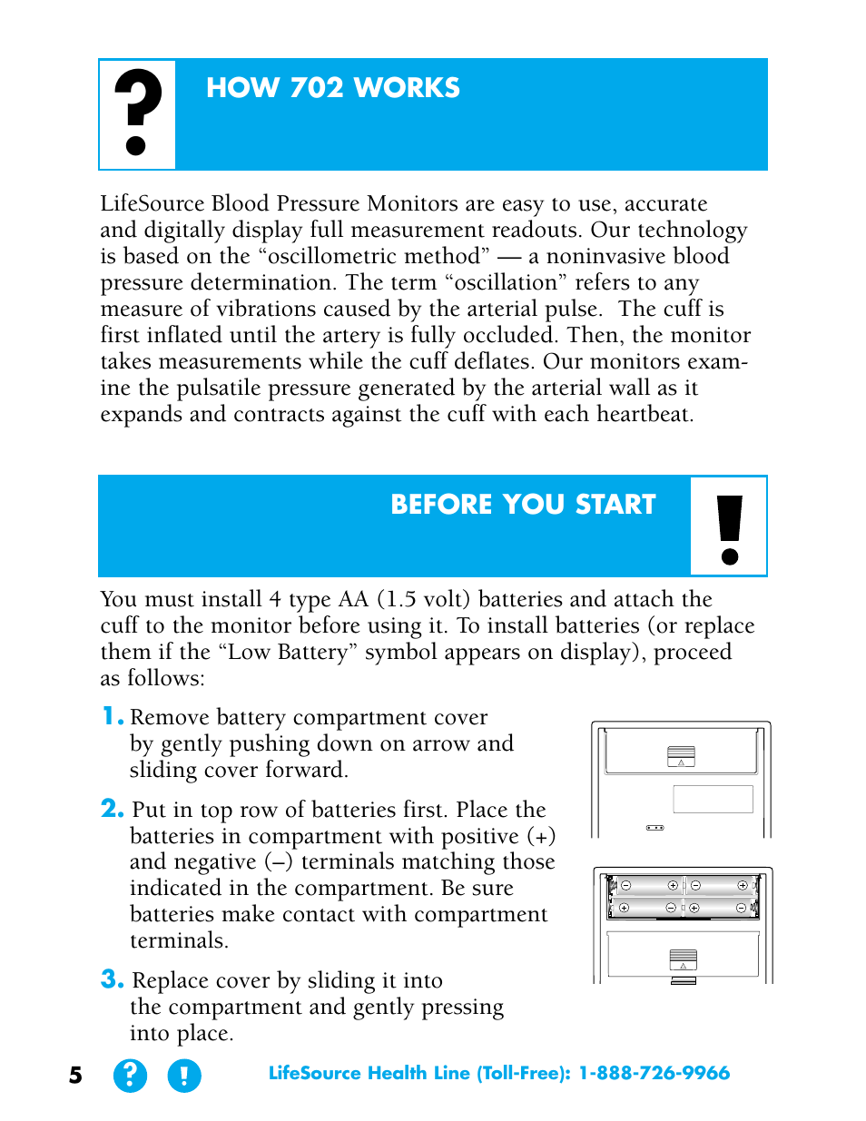 LifeSource UA-702 User Manual | Page 5 / 20