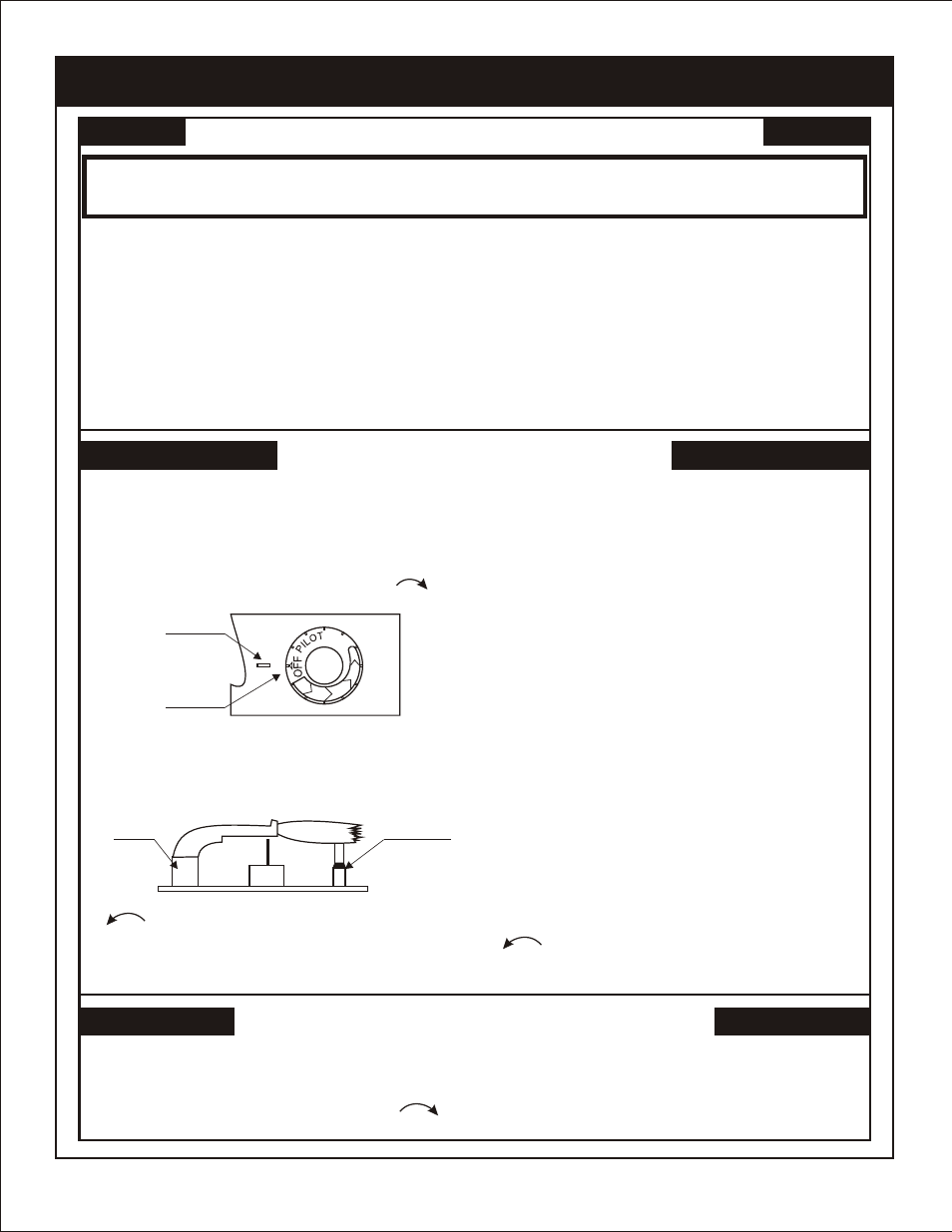Instrucciones de encendido, Advertencia | Langley/Empire MV 130 User Manual | Page 43 / 48