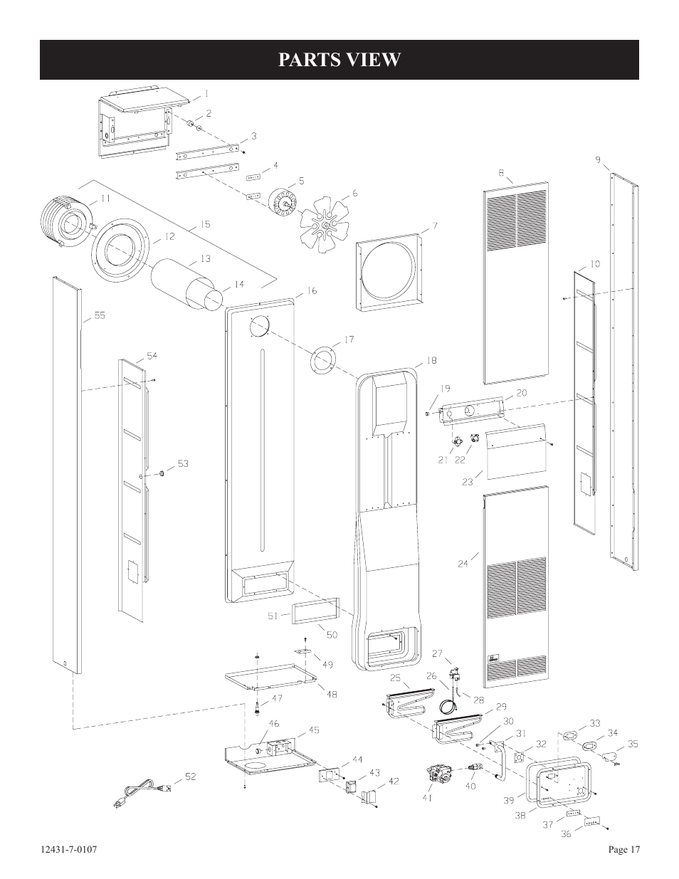 Parts view | Langley/Empire DV-55SPP User Manual | Page 17 / 20