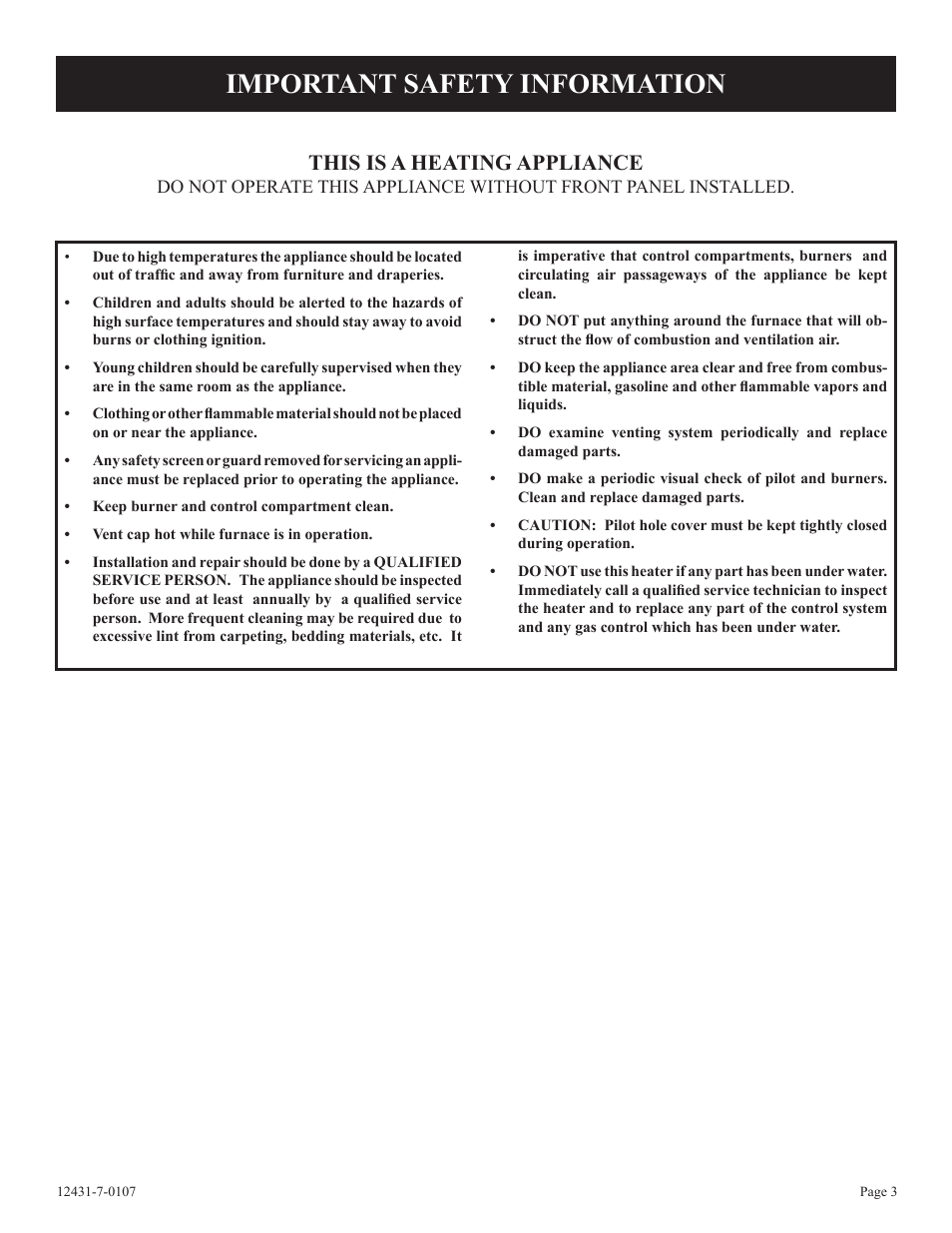 Important safety information, This is a heating appliance | Langley/Empire DV-55SPP User Manual | Page 3 / 20